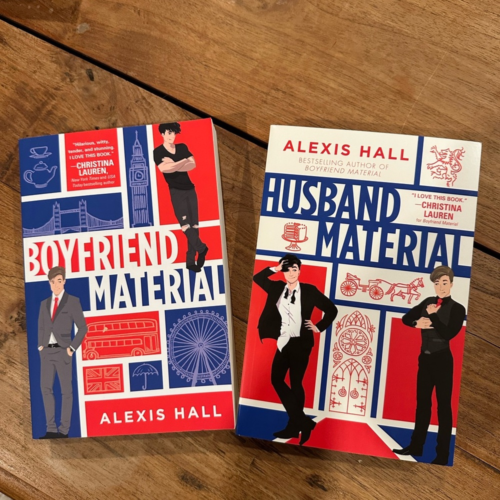 Boyfriend Material and Husband Material Books